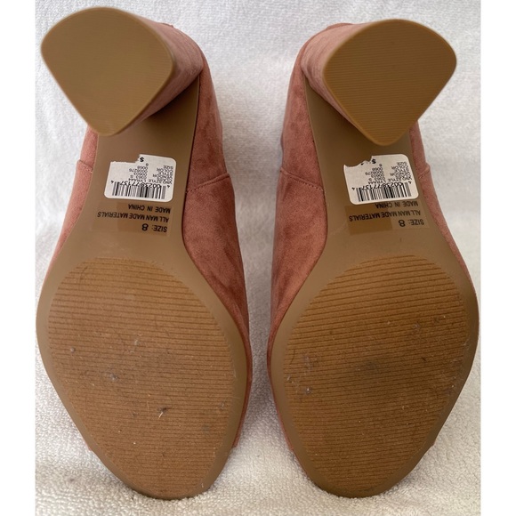 🆕 Mauve Pink Open Toe Heel Booties - Picture 6 of 7